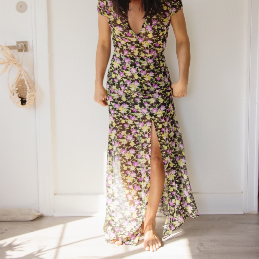 Reformation Cut-Out Maxi Dress